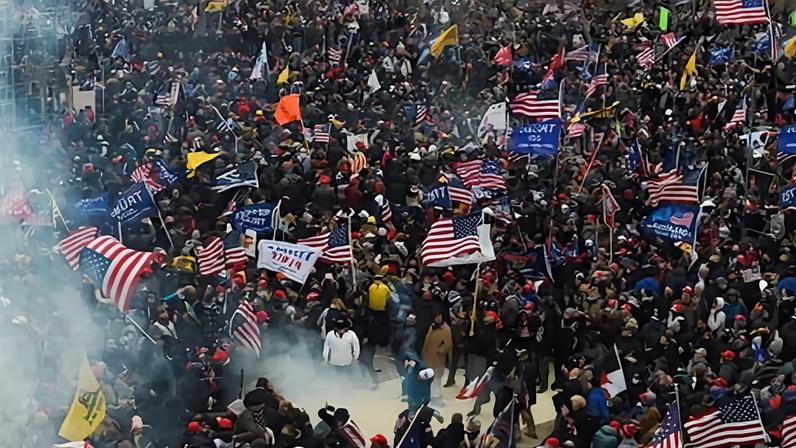 Trump supporters battle with police and security forces as they storm the US Capitol.