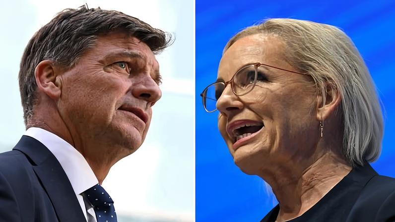 Composite of Shadow Treasurer Angus Taylor and Deputy Leader of the Opposition Sussan Ley