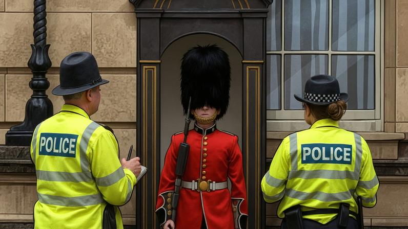 Ben Jennings on the arrest of Andrew Mountbatten-Windsor – cartoon, panel 1