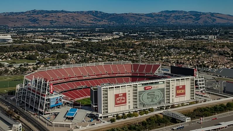 Levi’s Stadium, site of Super Bowl LX, in Santa Clara, California.