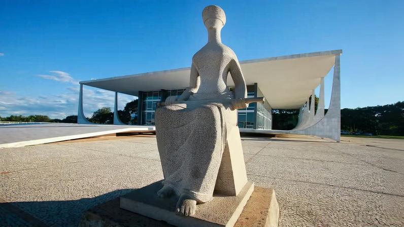 Fachada do Supremo Tribunal Federal (STF), em Brasília, com estátua da Justiça em destaque. — Foto: Divulgação/STF