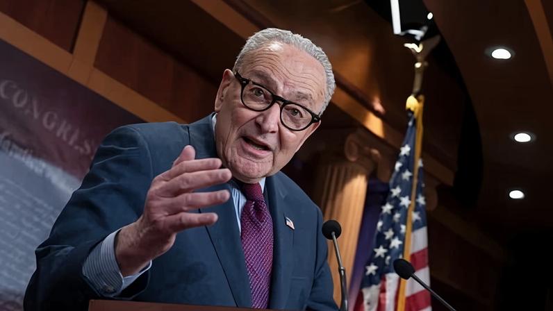 The Senate minority leader, Chuck Schumer, said: ‘Now Trump should end this reckless trade war for good.’ Photograph: J Scott Applewhite/AP