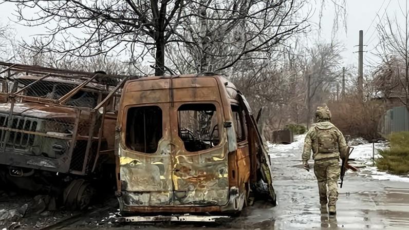 The frontline town of Kostiantynivka in Donetsk, 19 February 2026.