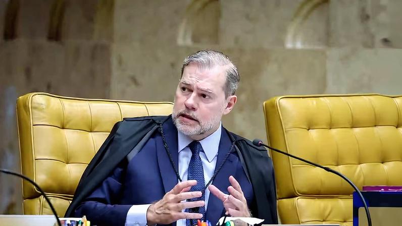Ministro Dias Toffoli, durante a sessão plenária do STF. — Foto: Gustavo Moreno/STF