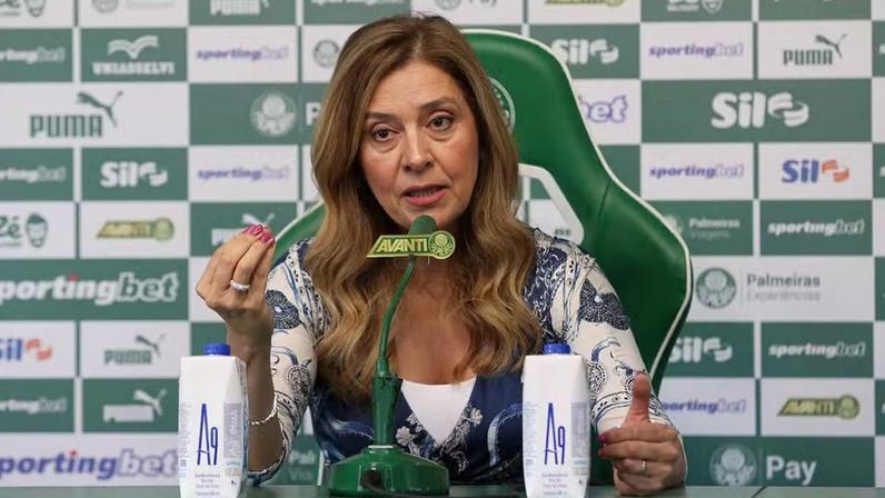 Leila Pereira, presidente do Palmeiras — Foto: Cesar Greco/Palmeiras
