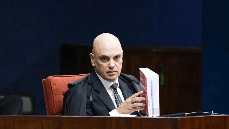 Ministro Alexandre de Moraes, durante a sessão de quarta-feira 10 no julgamento da tentativa de golpe no Supremo Tribunal Federal (STF) – Foto: Rosinei Coutinho/STF