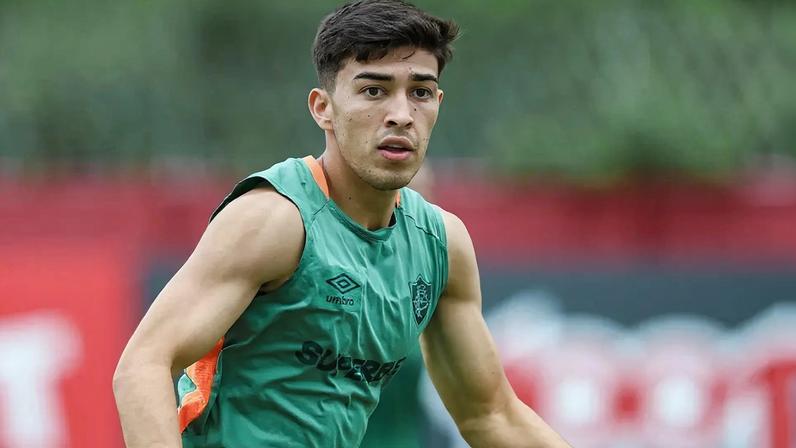 Lezcano em treinamento pelo Fluminense (Foto: Marcelo Gonçalves / Fluminense FC)