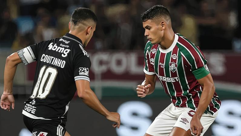 Coutinho e Thiago Silva em Fluminense x Vasco pela Copa do Brasil (Foto: Lucas Merçon/ Fluminense FC)
