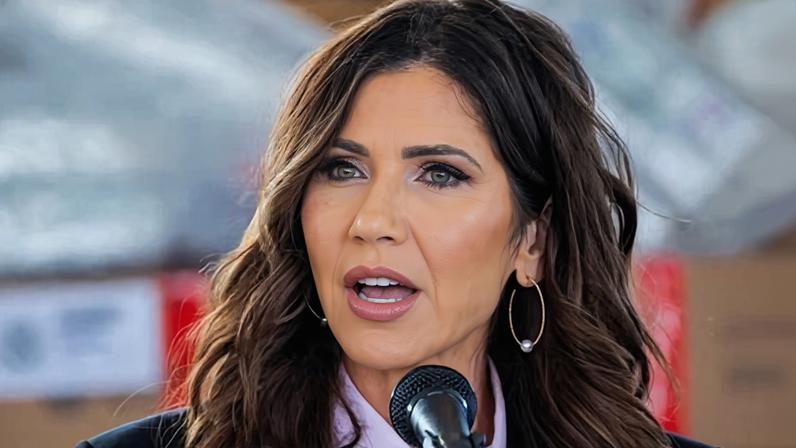 The secretary of the Department of Homeland Security, Kristi Noem, on 12 February 2026 in San Diego, California.