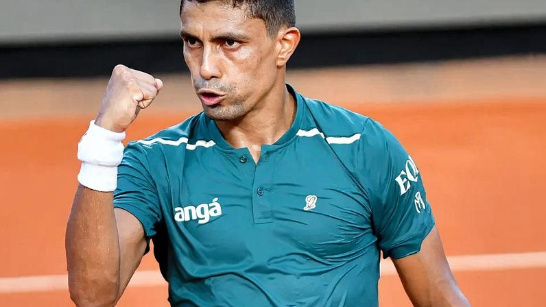 Thiago Monteiro se classificou para a chave principal do Rio Open após vencer o sérvio Dusan Lajovic (Foto: Divulgação)