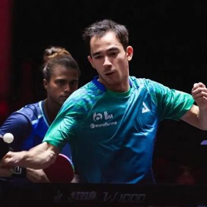 Hugo Calderano e Bruna Takahashi disputam a final do WTT Smash Singapura