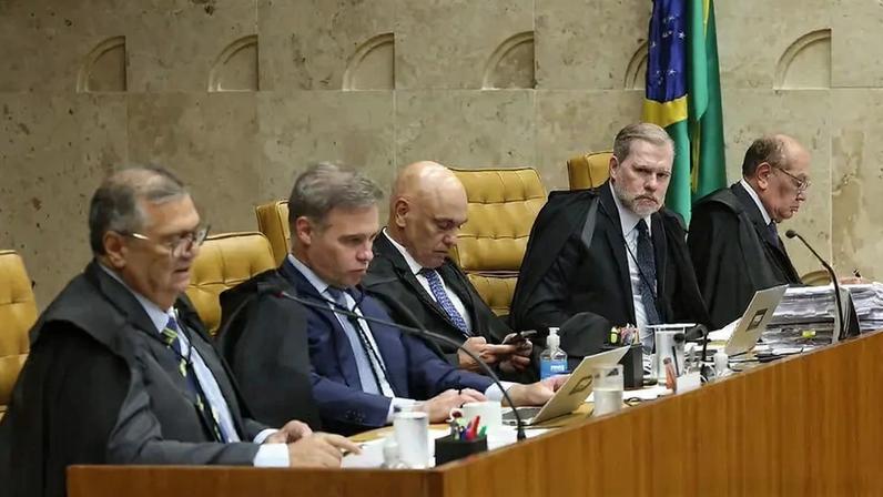 Ministros do STF em sessão sobre corte de penduricalhos. (Foto: Luiz Silveira/STF)