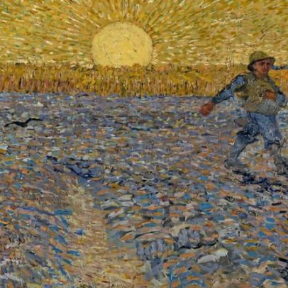 Van Gogh visita o ateliê de Seurat no dia da partida para a Provença