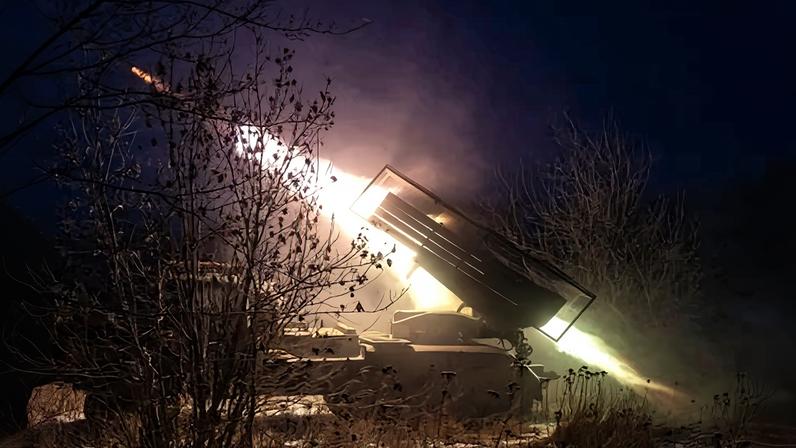 Ukrainian forces firing a missile in Donetsk last month.