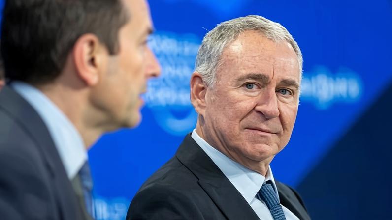 Ken Griffin, the founder and CEO of Citadel USA, at a panel discussion at the World Economic Forum (WEF) in Davos in January 2026.