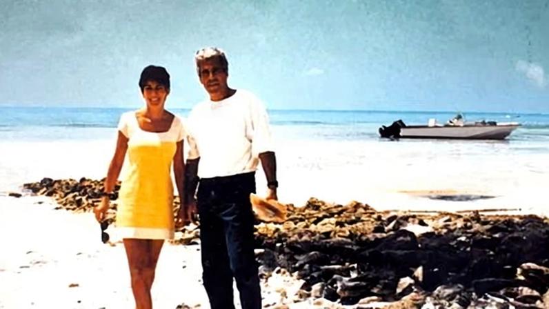 Jeffrey Epstein and Ghislaine Maxwell in this undated photo released by the US justice department.