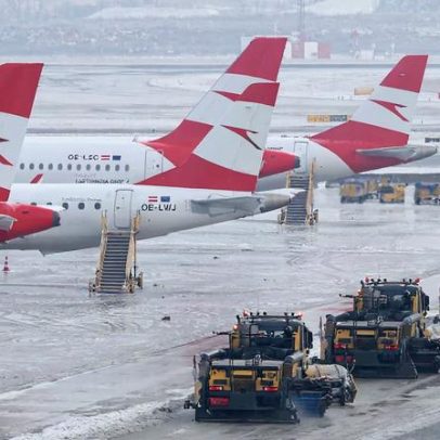 Paralisação de voos em Viena devido à neve é estendida até 1100 GMT
