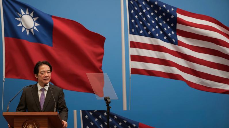 Taiwan's President Lai Ching-te speaks at a press conference on the latest round of economic talks with the U.S., in Taipei, Taiwan, February 3, 2026. REUTERS/Ann Wang