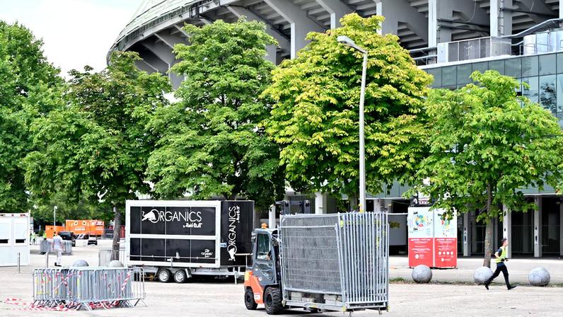 General view shows outside of Happel stadium after Taylor Swift's three concerts in Vienna this week were canceled after the government confirmed a planned attack at the stadium in Vienna, Austria, August 8, 2024.