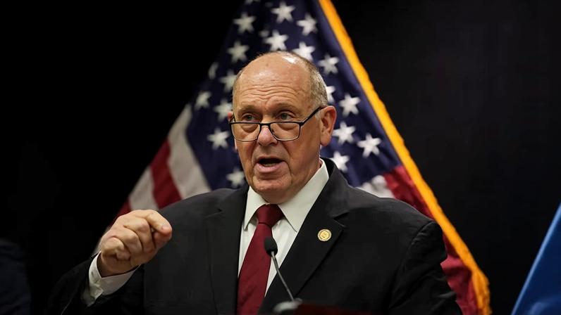 Tom Homan on 4 February 2026 in Minneapolis, Minnesota.
