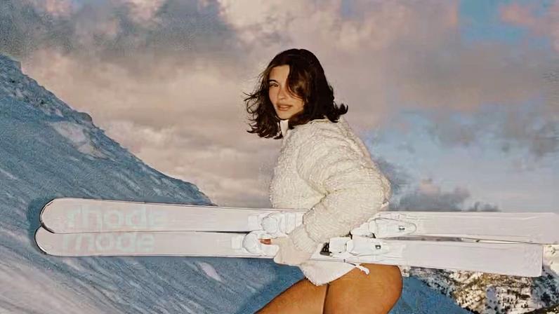 Hailey Bieber faz novo ensaio na neve — Foto: Reprodução/Instagram