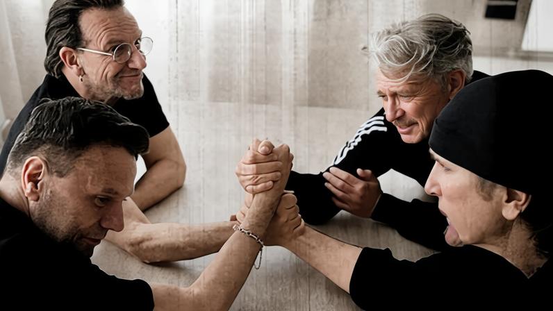 ‘This isn’t political fashion’ … U2 clockwise from top left: Bono, Adam Clayton, The Edge, Larry Mullen Jr.