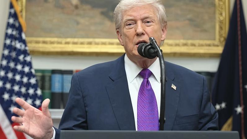 US resident Donald Trump making the announcement on 12 February, 2026.
