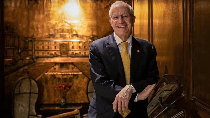 Victor Fedeli, Minister of Economic Development, Job Creation and Trade of Canada's Ontario Province, poses for picture before an interview with Reuters at a hotel, in New Delhi.