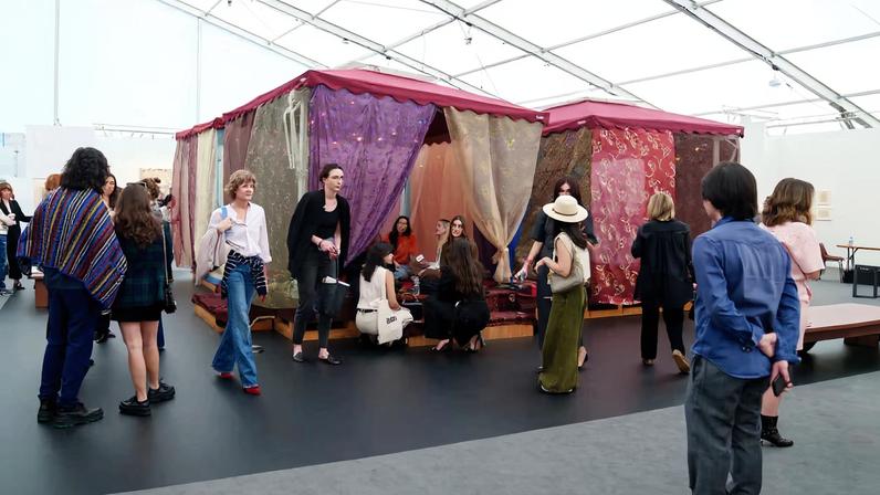 Chris Burden’s installation for Gagosian at last year’s Frieze Los Angeles was a sumptuous ensemble of rugs, cushions and gauzy fabric sourced from Turkish souks