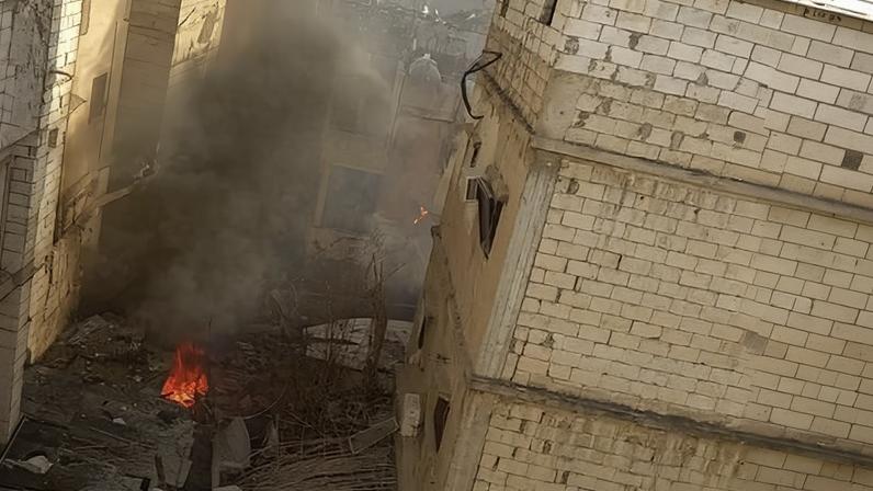 An Israeli drone attack in the Hittin neighbourhood of the Ain al-Hilweh camp in Lebanon.