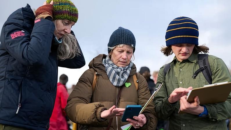 Green party volunteers campaigning in Denton.