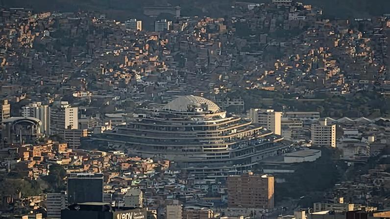 An overview of El Helicoide in Caracas, Venezuela, last month.