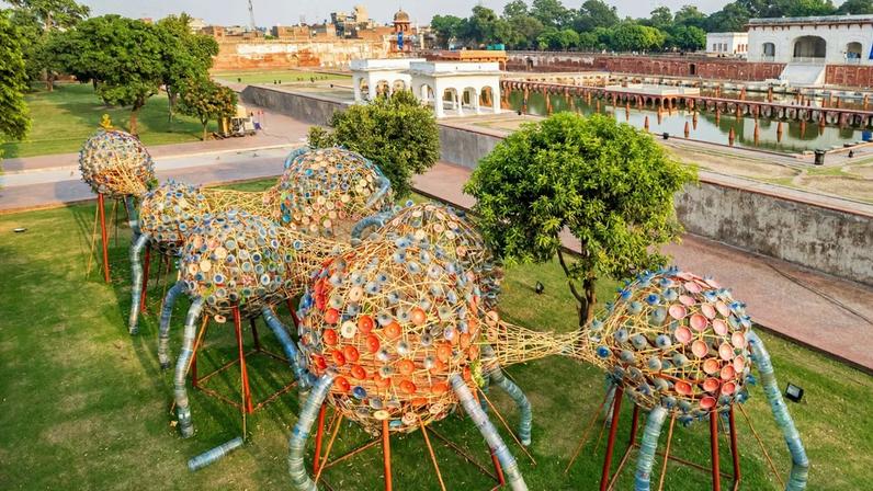 An installation at the Lahore Fort, during the 3rd Lahore Biennale, 2024
