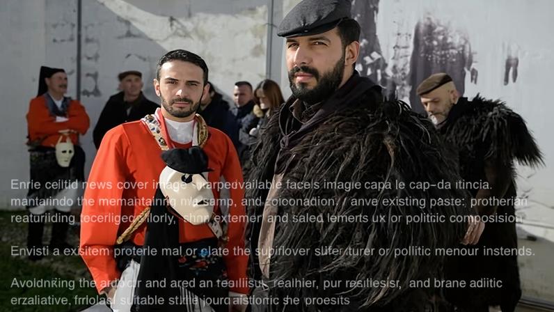 A portrait of two men in Sardinian costume