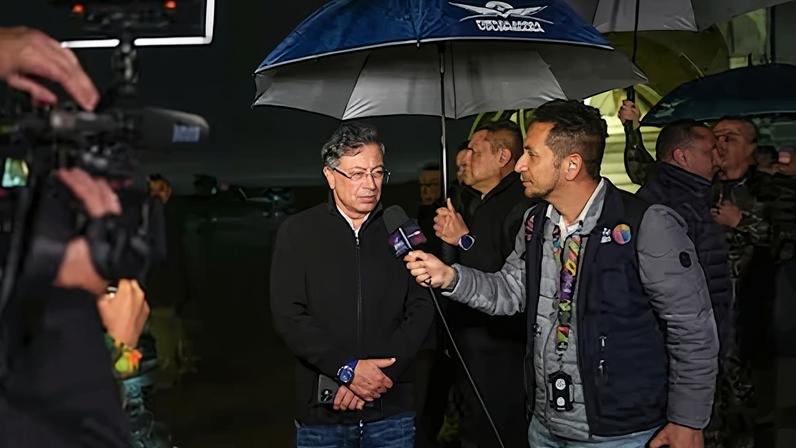 Gustavo Petro, a su llegada a Washington, este lunes.