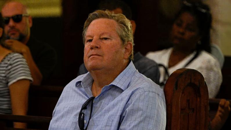 Mike Hammer, the U.S. Charge d'Affaires to Cuba, attends a commemorative Mass for late Cuban salsa singer Celia Cruz at the Our Lady of Charity Church in Havana, Cuba October 21, 2025. REUTERS/Norlys Perez/File Photo