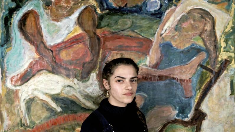 Tracey Emin pictured at the Royal College of Art in 1989