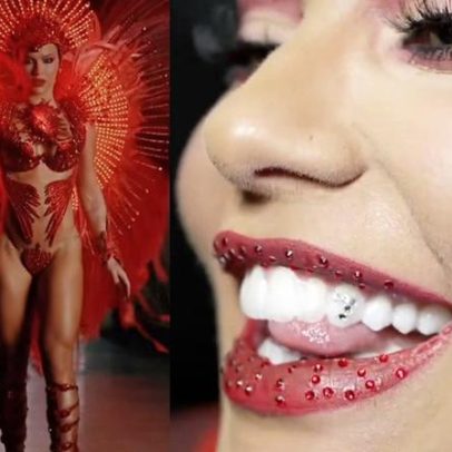Virginia Fonseca na Sapucaí do Grande Rio 2026 é rainha de bateria com look LED