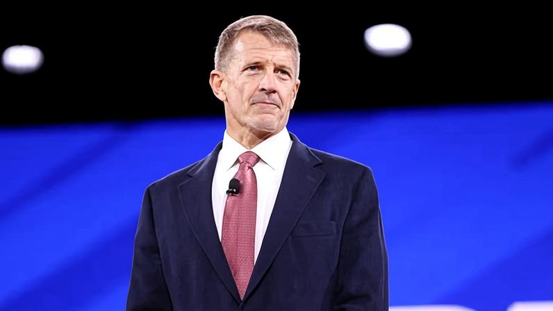 Erik Prince speaking at the 2025 Conservative Political Action Conference in National Harbor, Maryland, on 22 February 2025.