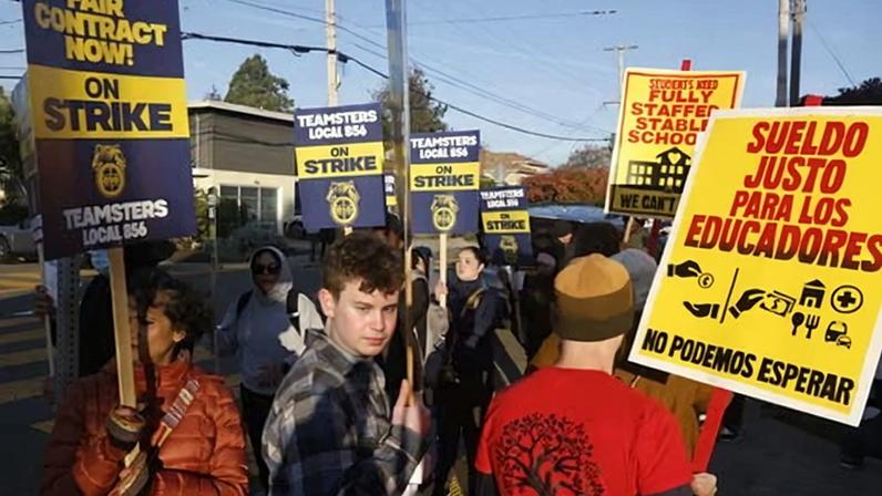 West Contra Costa unified teachers strike in December 2025.