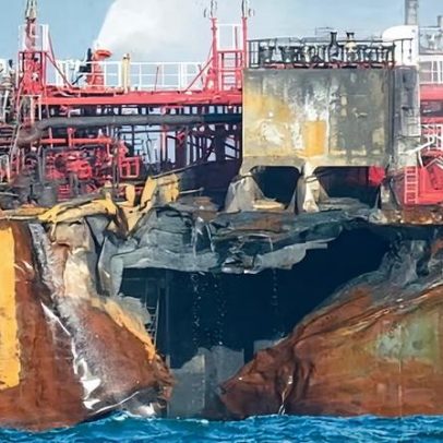 Capitão russo é culpado por morte de tripulante do navio que atingiu petroleiro