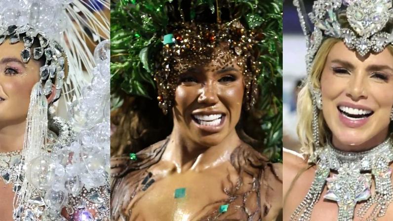 Corpo pintado de Evelyn Bastos, 10 mil cristais na fantasia de Erika Schneider, virinha lisinha de Fabíola Andrade e +: fotos do 4º dia de ensaios técnicos na Sapucaí para o Carnaval 2026