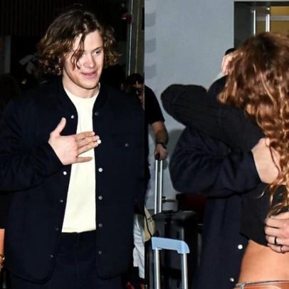 Lucas Pinheiro Braathen recebe carinho de Isadora Cruz em aeroporto após ouro