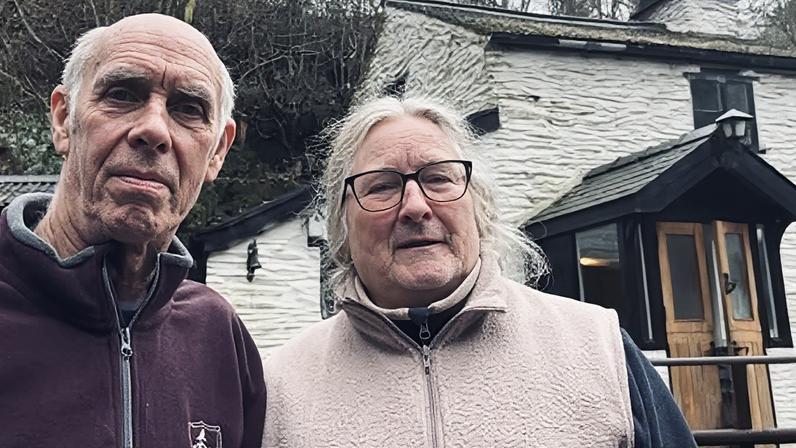 Jill and Ross Darbyshire fear losing their home to tonnes of falling rock