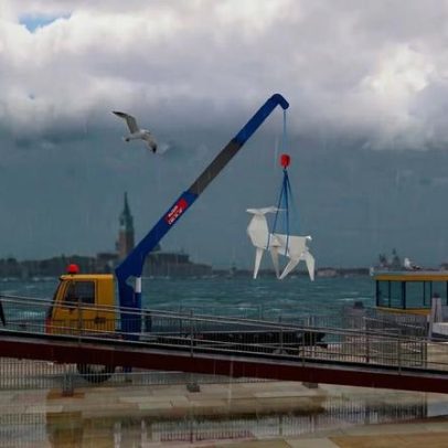 Evacuação da linha de frente russa vira foco do Pavilhão Ucraniano em Veneza
