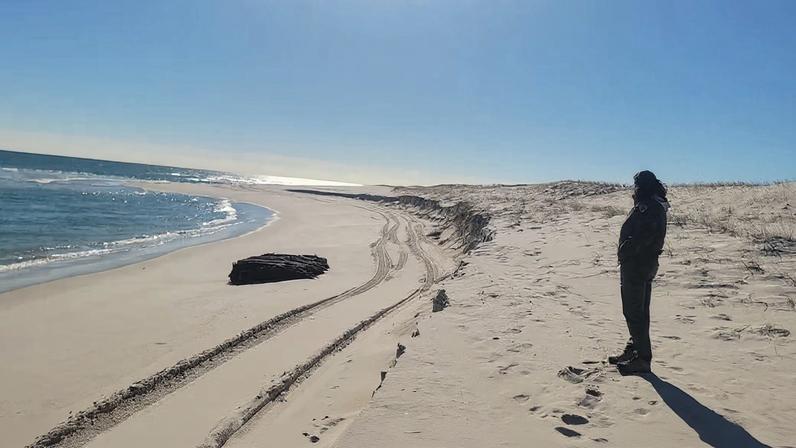 Pieces of the Lawrence N. McKenzie recently washed up at Island Beach State Park, New Jersey