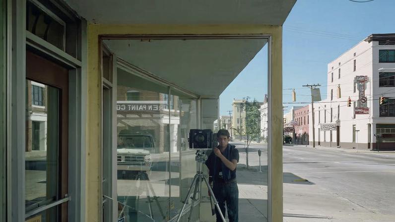 Stephen Shore, Self Portrait, North Market Street and Meeting Street, Charleston, South Carolina, August 13, 1975