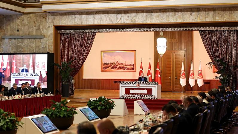Turkey’s Parliament Speaker Numan Kurtulmus chairs a parliamentary commission set to vote on a draft report aimed at facilitating the disarmament of the outlawed Kurdistan Workers Party (PKK),...
