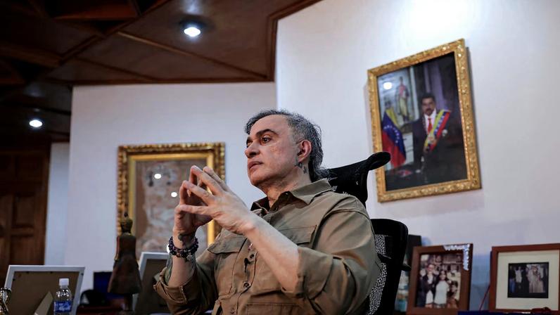 Venezuela's Attorney General Tarek Saab speaks to Reuters during an interview, in Caracas, Venezuela, February 11, 2026. REUTERS/Gaby Oraa/ File Photo