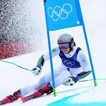 Lucas Pinheiro lidera a primeira bateria no slalom gigante